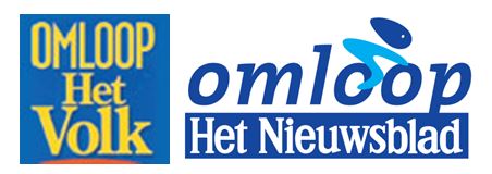 Logo's omloop het volk en omloop het Nieuwsblad